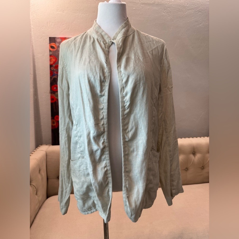 CP Shades Light Gray Open Front Jacket M